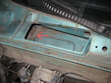 Расположение салонного фильтра