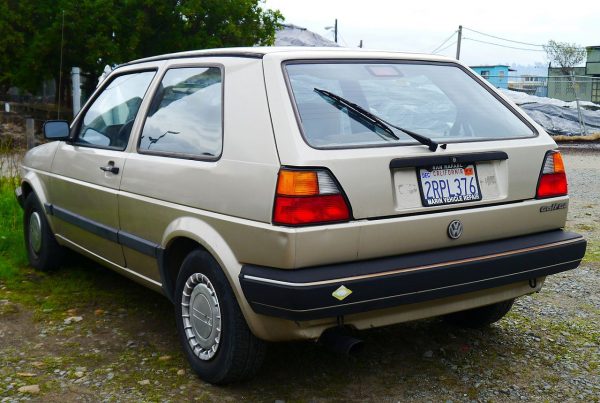 Volkswagen Golf вид сзади