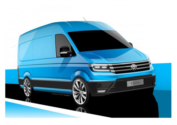 Дизайнерский набросок модели Volkswagen Crafter