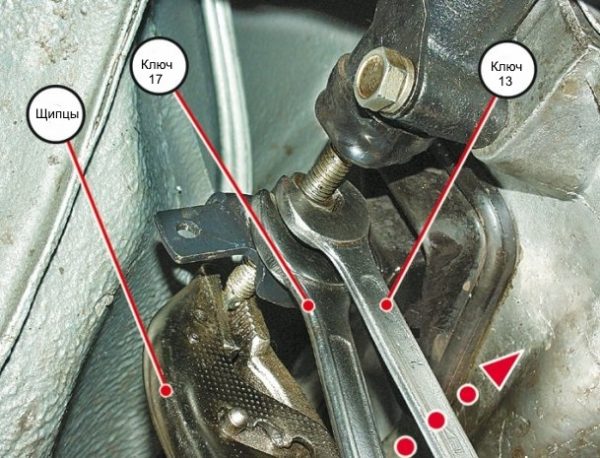 Регулировка длины штока рабочего цилиндра сцепления
