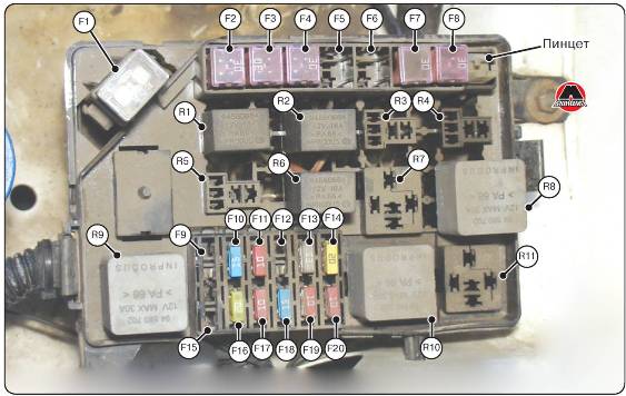 Шевроле ланос блок предохранителей под капотом