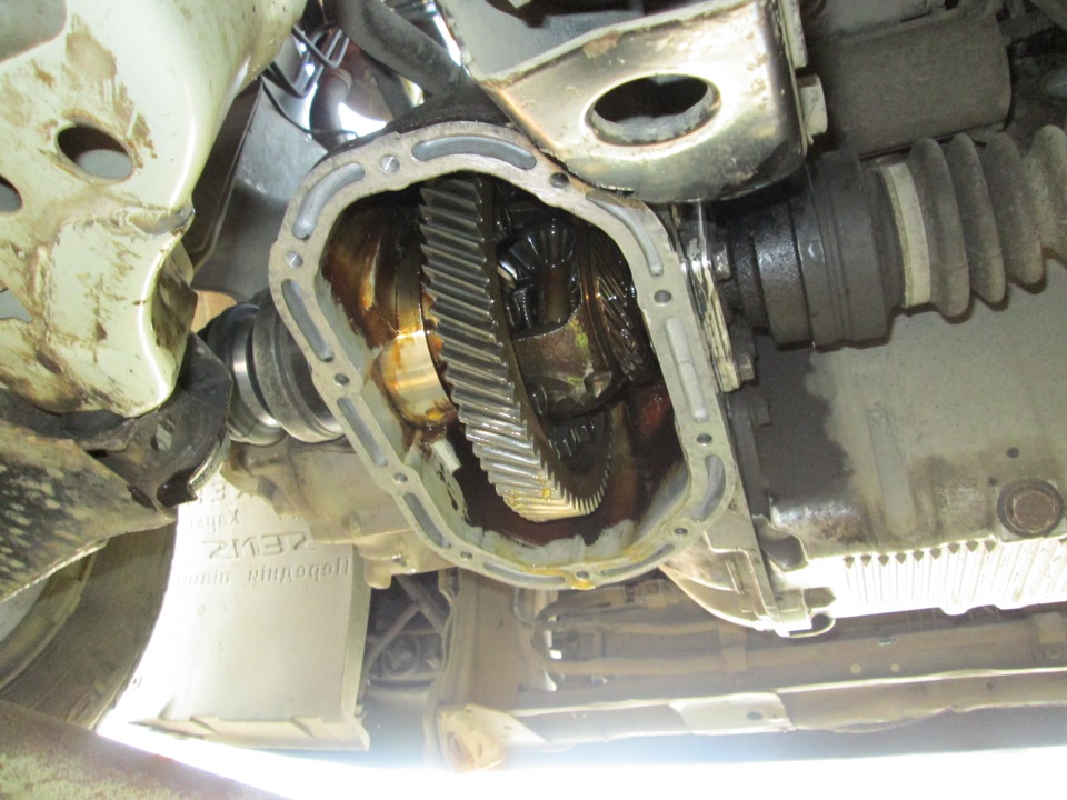 Коробка со слитым маслом